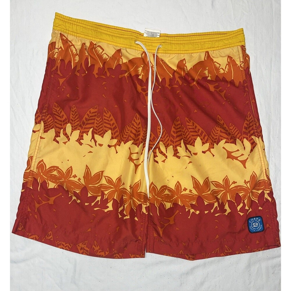CHAPS Men’s M Swim Trunks Swimsuit Shorts  Floral Tropical Read Decription